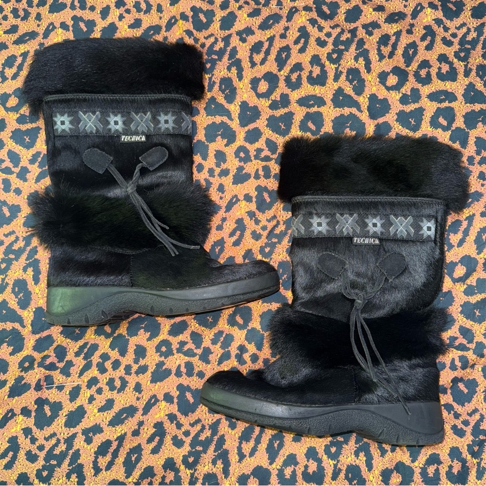 Tecnica Women's Black Fur Boots